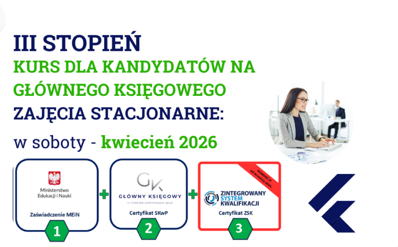 KURS DLA KANDYDATÓW NA GŁÓWNEGO KSIĘGOWEGO
