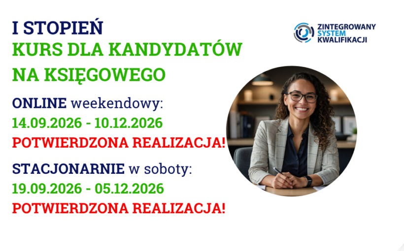 KURS DLA KANDYDATÓW NA KSIĘGOWEGO