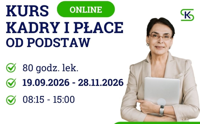 KURS KADRY I PŁACE OD PODSTAW - 80 godz. lek.