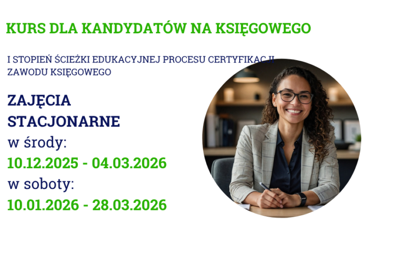 KURS DLA KANDYDATÓW NA KSIĘGOWEGO
