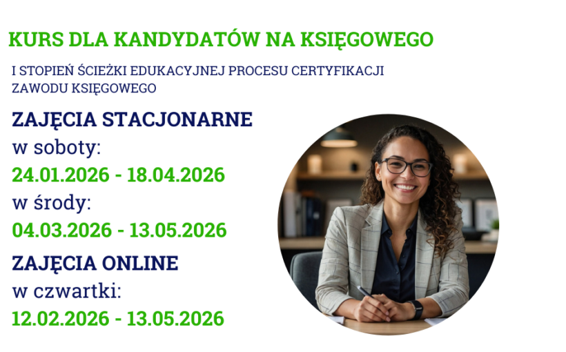 KURS DLA KANDYDATÓW NA KSIĘGOWEGO