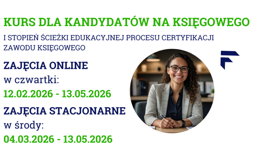 KURS DLA KANDYDATÓW NA KSIĘGOWEGO