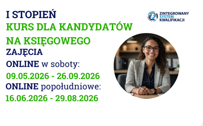 KURS DLA KANDYDATÓW NA KSIĘGOWEGO