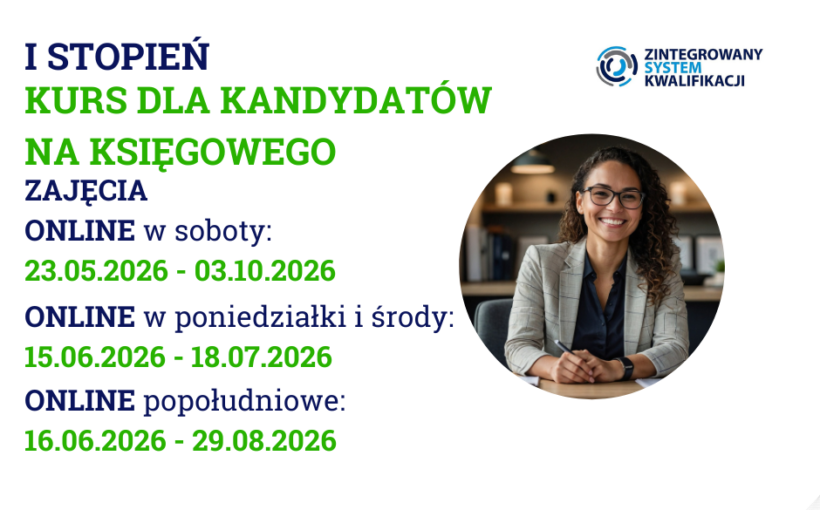 KURS DLA KANDYDATÓW NA KSIĘGOWEGO