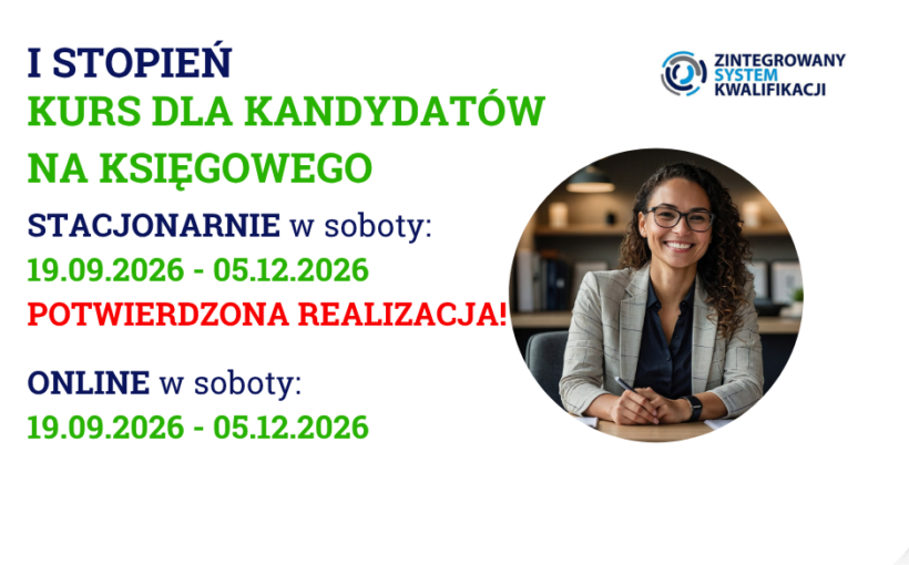 KURS DLA KANDYDATÓW NA KSIĘGOWEGO