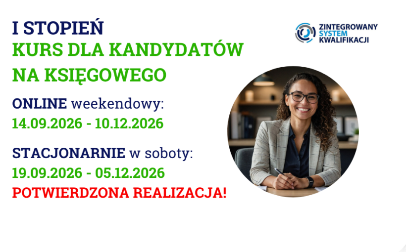 KURS DLA KANDYDATÓW NA KSIĘGOWEGO