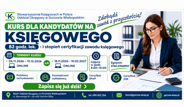 KURS DLA KANDYDATÓW NA KSIĘGOWEGO