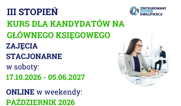 KURS DLA KANDYDATÓW NA GŁÓWNEGO KSIĘGOWEGO