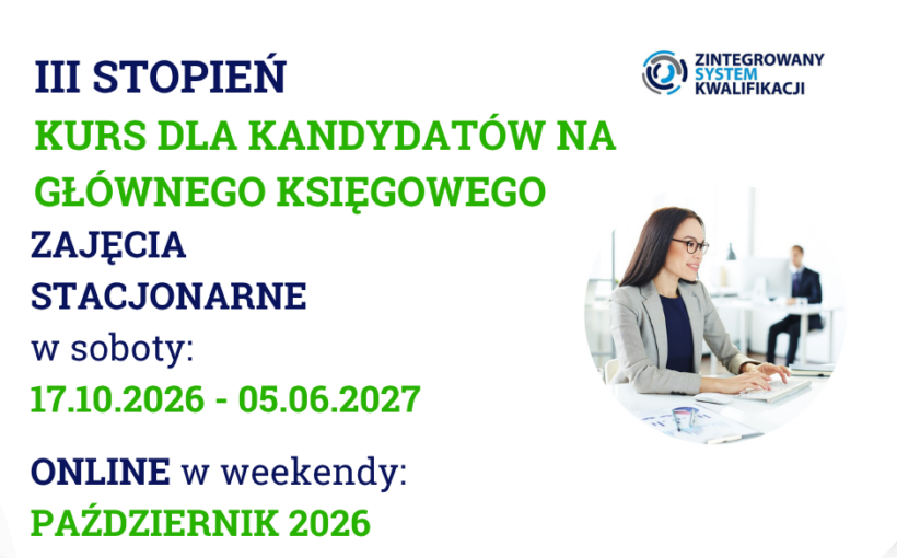 KURS DLA KANDYDATÓW NA GŁÓWNEGO KSIĘGOWEGO