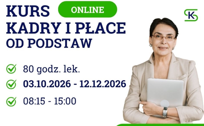 KURS KADRY I PŁACE OD PODSTAW - 80 godz. lek.