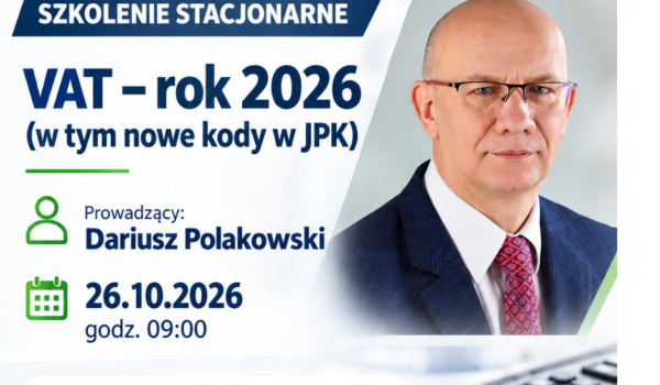 VAT - rok 2026 (w tym nowe kody w JPK